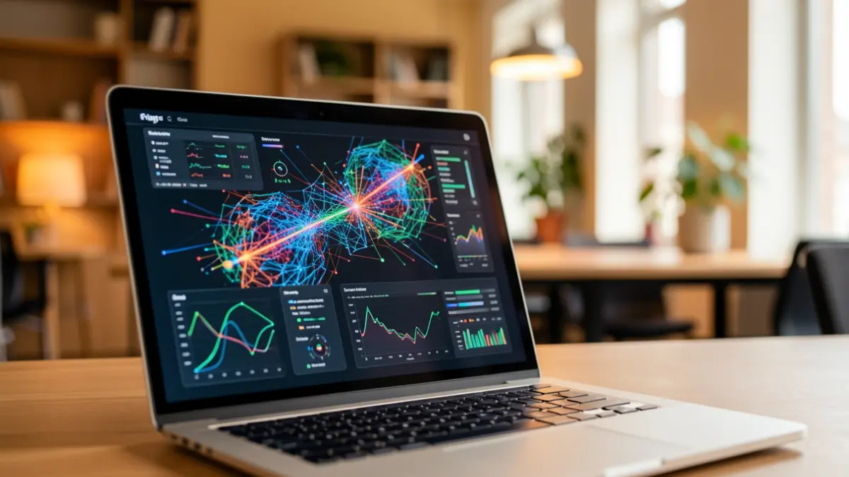 Image générique d'un écran d'ordinateur affichant des graphiques d'intelligence artificielle.